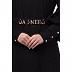 Elegant abaya with long cuff sleeves- Black